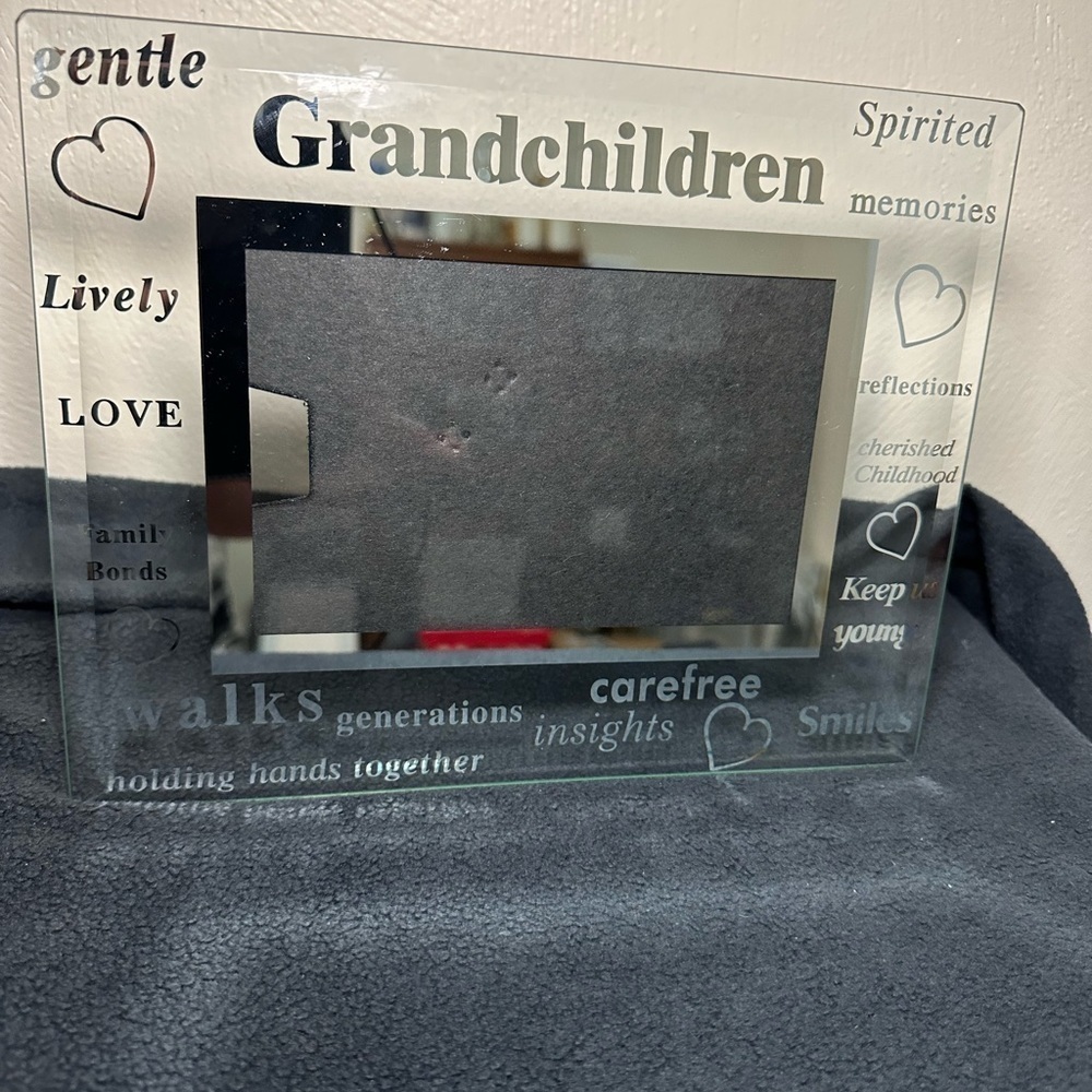 Grandchildren Beveled Glass Frame 6x4 Picture